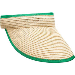 Funky Buddha Γυναικείο Καπέλο Visor Ψάθινο Μπεζ Πράσινο FBL009-128-10