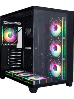1stPlayer Megaview MV8 with 7 Fans Black Gaming Midi Tower Κουτί Υπολογιστή RGB με Πλαϊνό Παράθυρο