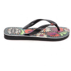 Havaianas Tropicana Vibes Γυναικείες Σαγιονάρες Αντιολισθητικές Μαύρες 4150745-0090