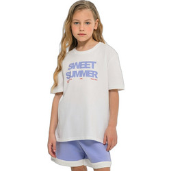BodyTalk Παιδικό T-Shirt Κοντομάνικο Λευκό Λιλά 1261-708028-00200