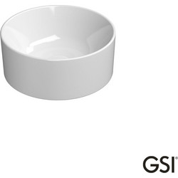 GSI Kube-X Επικαθήμενος Νιπτήρας Μπάνιου Στρογγυλός Πορσελάνης 32cm Λευκός 9435-300