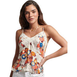 Superdry Γυναικείο Καλοκαιρινό Top Εκρού W6011555A-8XZ