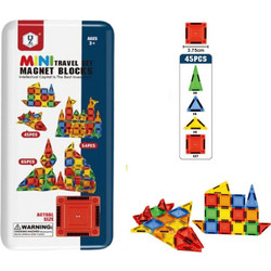 Blue Toys Magnet Blocks Mini Travel Set 45τμχ