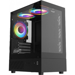 Armaggeddon Aquaron Duplex 2 Chroma Black Gaming Micro Tower Κουτί Υπολογιστή με Πλαϊνό Παράθυρο