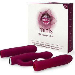 Skins Minis Massage Trois Δονητής Μασάζ Μπορντό