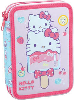 Gim Hello Kitty Cupcake Κασετίνα Γεμάτη με 2 Θήκες Ροζ 335-77100