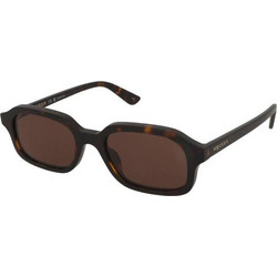 Alexander McQueen AM0558S 002 Ανδρικά Γυαλιά Ηλίου Ορθογώνια Κοκάλινα Ταρταρούγα με Καφέ Φακό