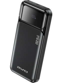 Awei PA-90 Power Bank 10000mAh 22.5W με 2 Θύρες USB-C Power Delivery Black