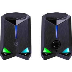 Defender Rocket Ηχεία Υπολογιστή 2.0 6W με RGB Φωτισμό Μαύρα