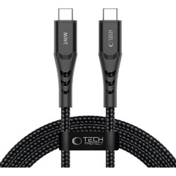 Tech-Protect UB11T Braided USB-C to USB-C 240W 2m Black