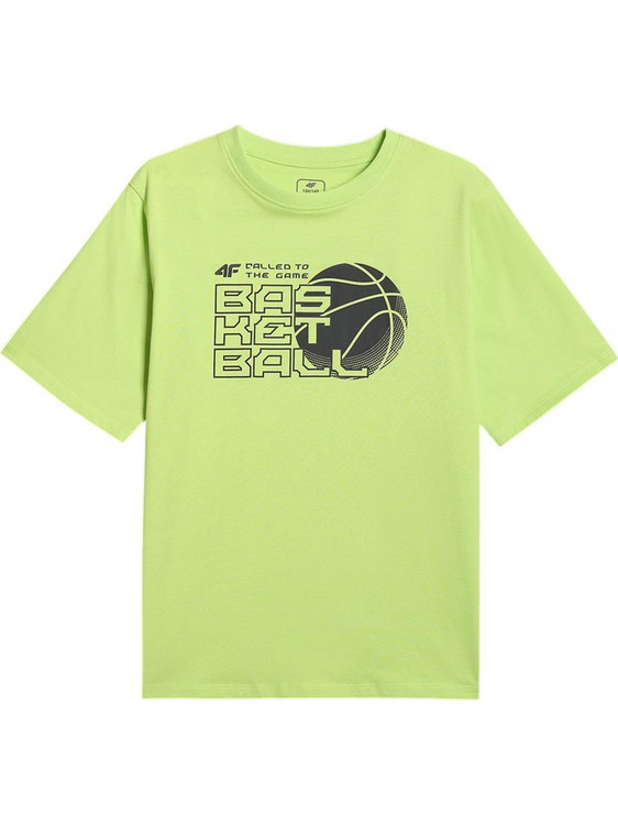 4F Παιδικό T-Shirt Κοντομάνικο Lime 4FJWSS26TFTSM1968-45S
