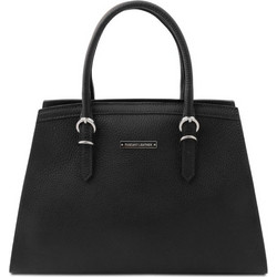 Tuscany Leather Γυναικεία Τσάντα Χειρός Δερμάτινη Μαύρη TL142147