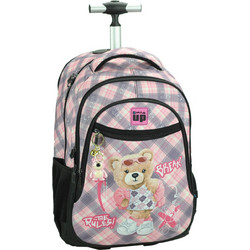 Back Me UP Scotch Bear Σχολική Τσάντα Τρόλεϊ Δημοτικού Ροζ 357-43074