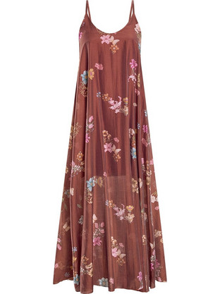 Celestino Maxi Καλοκαιρινό Καθημερινό Φόρεμα Floral Καφέ SQ7569.8667