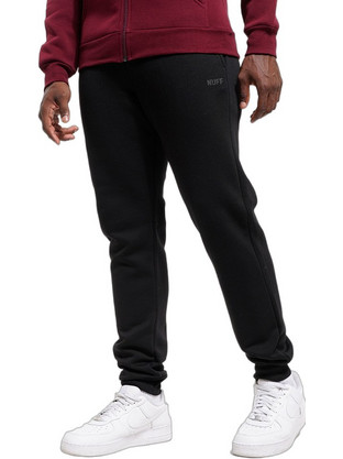 Nuff Ανδρικό Παντελόνι Φόρμας Fleece με Λάστιχο Μαύρο M27-74092-10