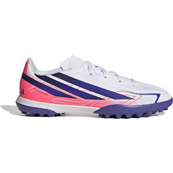Adidas F50 Hyperfast Club TF KK1368 Παιδικά Ποδοσφαιρικά Παπούτσια με Σχάρα Λευκά Φούξια Μπλε