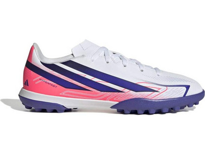 Adidas F50 Hyperfast Club TF KK1368 Παιδικά Ποδοσφαιρικά Παπούτσια με Σχάρα Λευκά Φούξια Μπλε