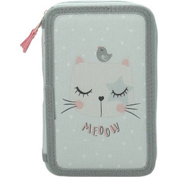 Street Meoow Κασετίνα Γεμάτη με 3 Θήκες Γκρι 157531660