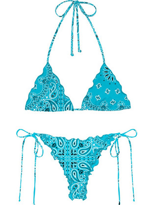 Mc2 Saint Barth Bikini Set Τριγωνάκι Brazil Μπλε SAGI001-00662L