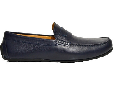 ACE Ανδρικά Μοκασίνια Loafers Δερμάτινα Navy Μπλε 98196