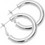 RO Accessories Γυναικεία Σκουλαρίκια Κρίκοι Ασημί E103S-25