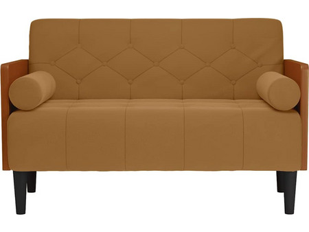 vidaXL Διθέσιος Καναπές Βελούδινος Καφέ 116x68x74cm 4100604