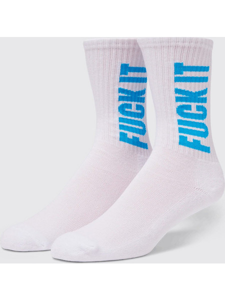 Huf Ανδρικές Κάλτσες Ψηλές με Σχέδια Ροζ SK00879-WHITE