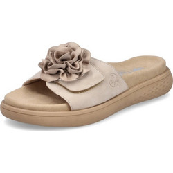 Rieker Γυναικεία Σανδάλια Suede Ανατομικά Μπεζ V1562-62