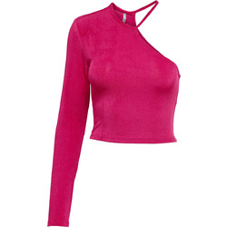 Only Γυναικείο Καλοκαιρινό Crop Top Φούξια 15284966