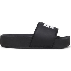DC Γυναικείες Παντόφλες Καλοκαιρινές Flatforms Ανατομικές Κολυμβητηρίου Μαύρες ADJL100047-BLW