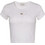 Calvin Klein Γυναικείο Καλοκαιρινό Crop Top Ριπ Λευκό LV047C200G-YAA