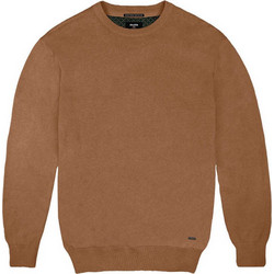 Double Ανδρική Πλεκτή Μπλούζα Καφέ KNIT-76