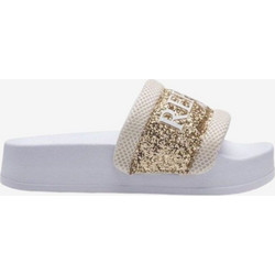 Replay Γυναικείες Παντόφλες Καλοκαιρινές Flatforms Αντιολισθητικές Λευκές GWF1H-003-C0034T-1161