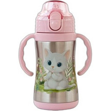 Kiokids Παγούρι Θερμός με Λαβές Γατάκι 6m+ 280ml