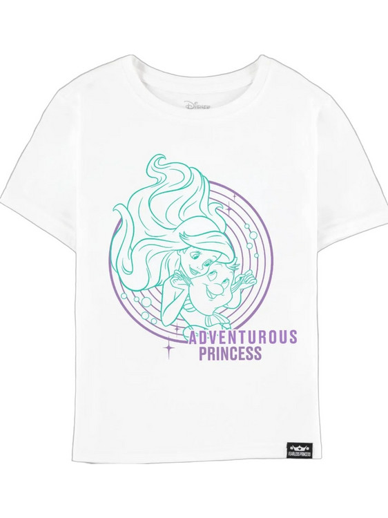 Difuzed Παιδικό T-Shirt Κοντομάνικο Λευκό Γαλάζιο Λιλά PRINCESS-KIDS