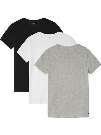 Tommy Hilfiger Premium Essentials Κοντομάνικα Ανδρικά Φανελάκια Βαμβακερά Σετ 3Pack 2S87905187-004