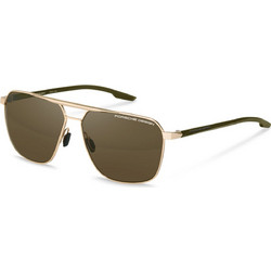 Porsche Design P82631 b604 Ανδρικά Γυαλιά Ηλίου Aviator Κοκάλινα Μαύρα με Καφέ Φακό