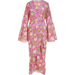Gsecret Midi Καλοκαιρινό Καθημερινό Φόρεμα Floral Κρουαζέ Ροζ FF1102-38581