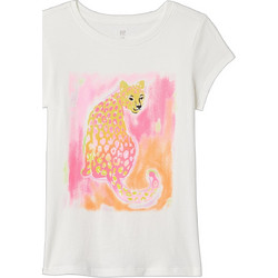Gap Παιδικό T-Shirt Κοντομάνικο Μπεζ Ροζ Κοραλί 405153000