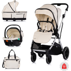 Chipolino Aurora Καρότσι Μωρού 3 σε 1 Cashmere