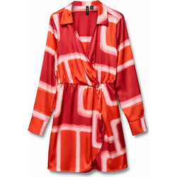 Vero Moda Mini Καθημερινό Φόρεμα Κρουαζέ Μπορντό 10327384