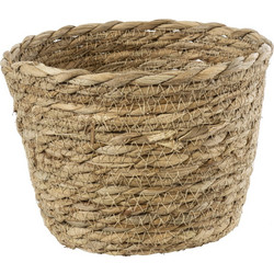 Globostar Sifnos Κασπώ Καλάθι Δαπέδου Μπεζ 18x15cm 20266