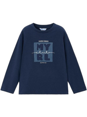 Mayoral Παιδικό T-Shirt Μακρυμάνικο Navy Μπλε 16-00173-095