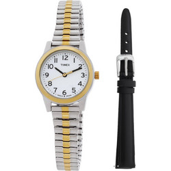 Timex Γυναικείο Ρολόι με Ασημί Χρυσό Μεταλλικό Μπρασελέ TWG027800