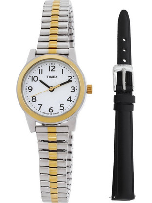 Timex Γυναικείο Ρολόι με Ασημί Χρυσό Μεταλλικό Μπρασελέ TWG027800
