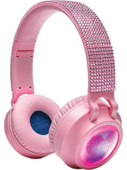 Lexibook 3D Strass HPBT015 Ασύρματα Bluetooth Παιδικά Ακουστικά On Ear Φούξια