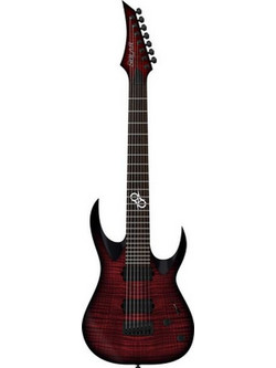 Solar Guitars AB2.7 Ηλεκτρική Κιθάρα ST Style με Μαγνήτες HH & Ταστιέρα Rosewood 7 Χορδών Red Satin Flame Burst