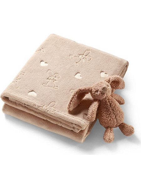 BabyOno Κουβέρτα Αγκαλιάς Fleece με Λούτρινο 75x100 Μπεζ