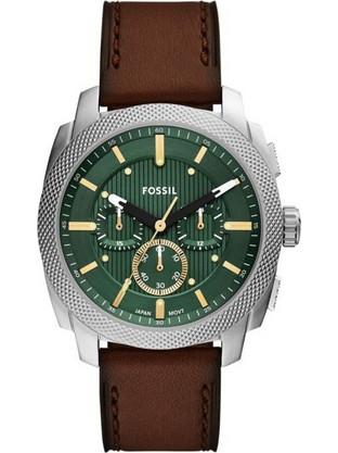 Fossil Ανδρικό Ρολόι Χρονογράφος με Καφέ Δερμάτινο Λουράκι FS6100