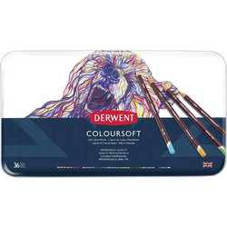 Derwent Coloursoft Κασετίνα Ξυλομπογιές Σετ 36τμχ